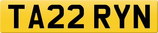TA22 RYN private number plate